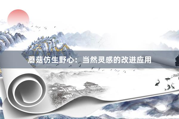 蘑菇仿生野心：当然灵感的改进应用